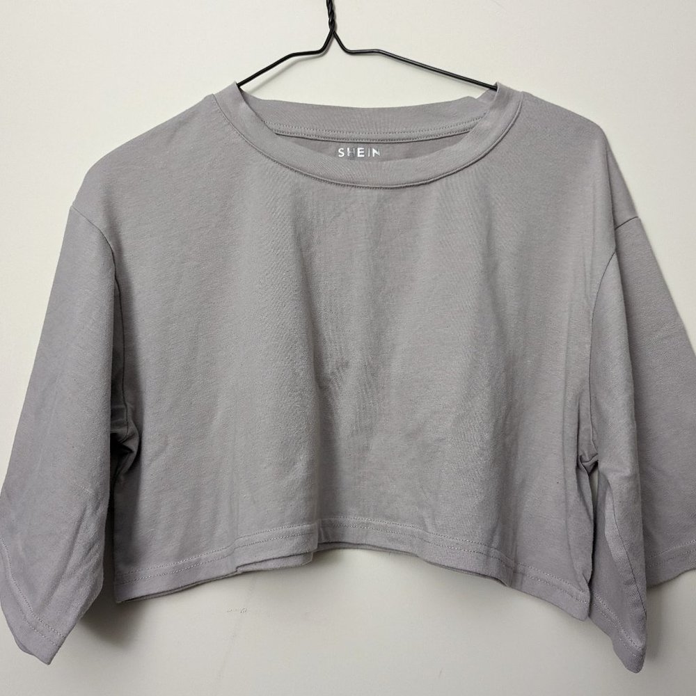 Grey Shein Crop Top